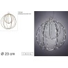 Appendino Doppia Palla Ø 23 cm, 110 LED Bianco Caldo