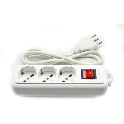 Multipresa Ciabatta 3 Posti Schuko cin Interruttore