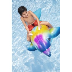 Bestway - Cavalcabile da piscina Dolphin Rainbow Daydream 168m x 66cm 41541