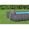 Bestway - Piscina APX 365 Rettangolare 956x488x132 Color Marmo Scuro 561KJ
