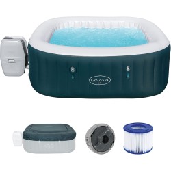 Bestway Idromassaggio Lay-Z-Spa Ibiza 180x180x66cm AirJet, 4-6 persone con EnergySense 6002U
