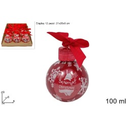 Pallina Natalizia Rossa con 100 ml Bagnoschiuma