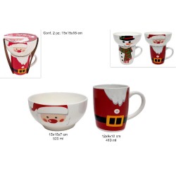 Tazzone 410 ml + Ciotola 520 ml Natalizie, modelli assortiti