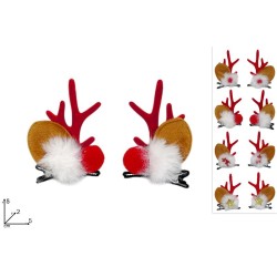 Pinzette per Capelli Natalizie Set da 2 Pezzi, modelli assortiti