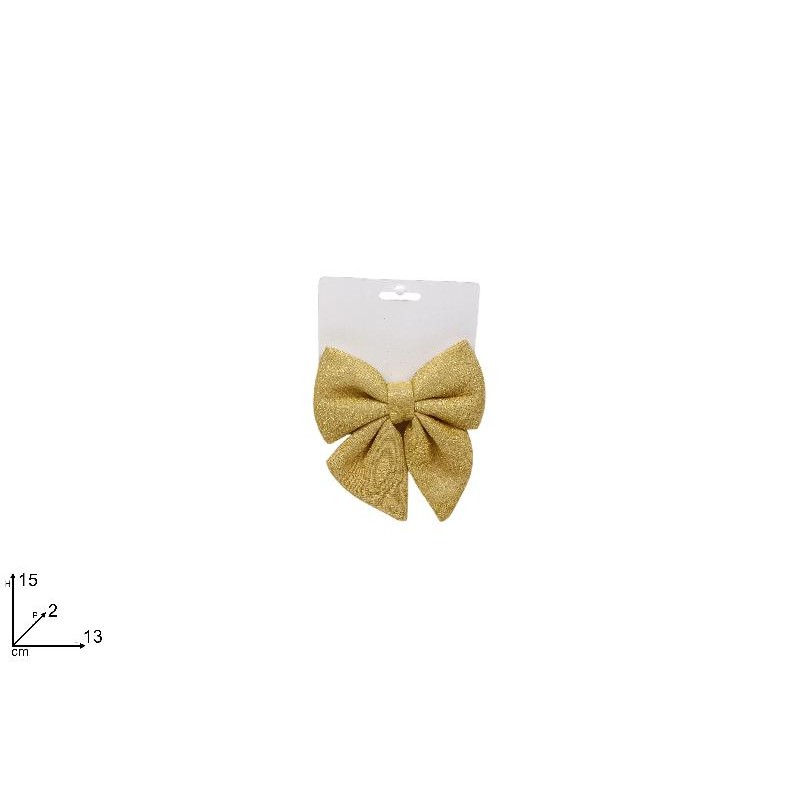 Fiocco 13 cm Glitterato Oro