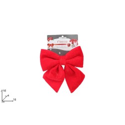 Fiocco 16 cm Velluto Rosso con Oro