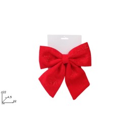 Fiocco 22 cm Velluto Rosso con Oro