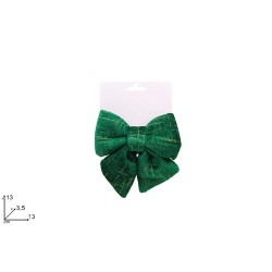 Fiocco 13 cm Velluto Verde con Oro