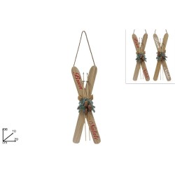 Sci in Legno Naturale Buon Natale, modelli assortiti, 1 pezzo