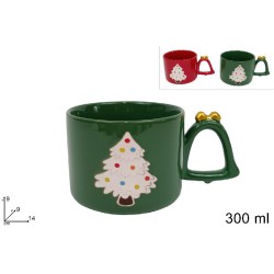 Tazzone 300 ml Decoro Alberi Natalizi, modelli assortiti, 1 pezzo