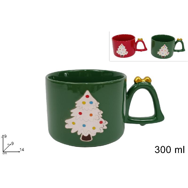 Tazzone 300 ml Decoro Alberi Natalizi, modelli assortiti, 1 pezzo