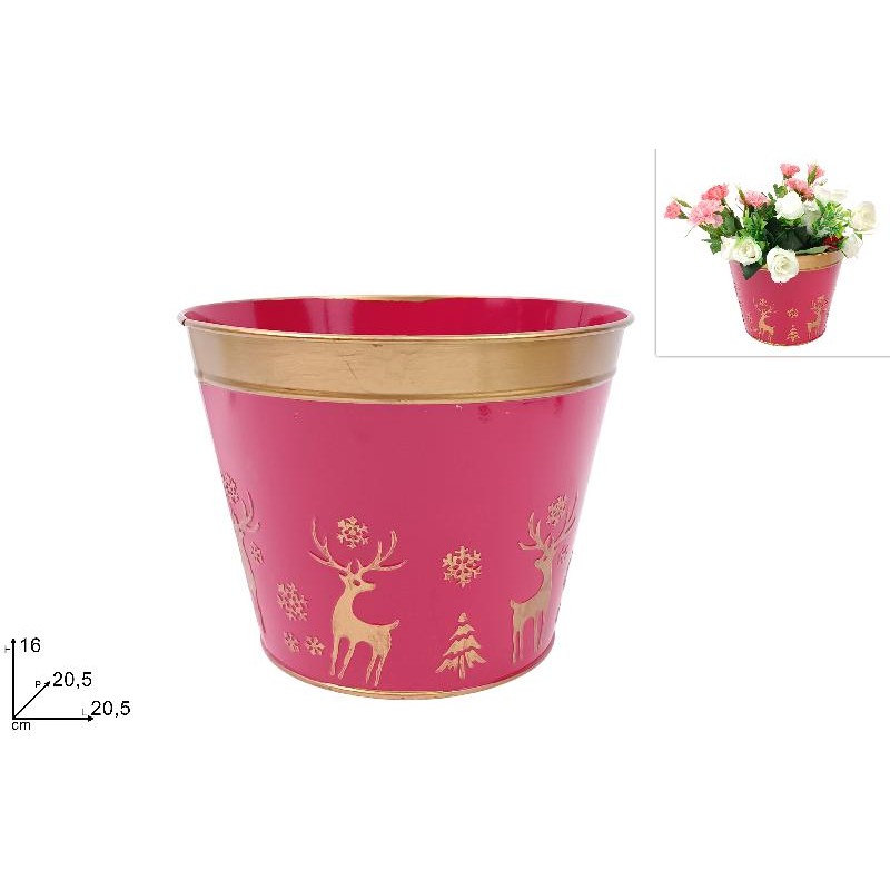 Portavaso Metallo Natalizio Ø 20,5 cm