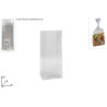 Set 50 Sacchetti Trasparenti in Cellophane Alimentari con Fondo Bianco cm 8x24x5
