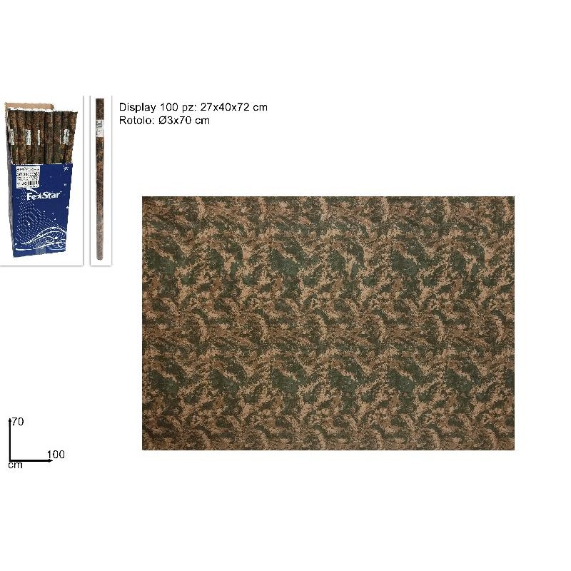 ROTOLO CARTA ROCCIA 70x100 STAMPATO