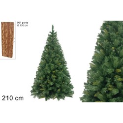 Albero Natale Pino del POLLINO H.210 CM Rami 901 ADDOBBI Feste