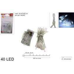 LUCI LED 40 A BATTERIA BIANCO