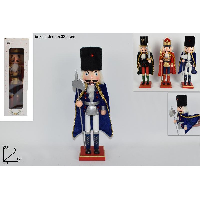 Soldato Schiaccianoci Legno 38 cm, modelli assortiti, 1 pezzo