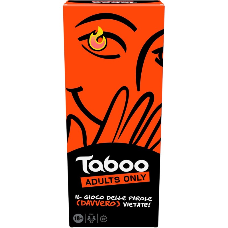 Hasbro - Taboo Uncensored, Gioco da Tavolo e di Società per Soli Adulti, Giochi per Feste con Amici da 18 Anni in su, Domande e