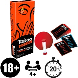 Hasbro - Taboo Uncensored, Gioco da Tavolo e di Società per Soli Adulti, Giochi per Feste con Amici da 18 Anni in su, Domande e