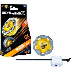 Hasbro - Beyblade X, Starter Pack, Wand Wizard 5-70DB UX con trottola e Lanciatore