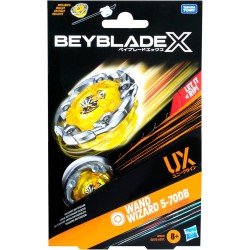 Hasbro - Beyblade X, Starter Pack, Wand Wizard 5-70DB UX con trottola e Lanciatore