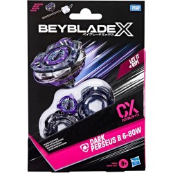 Hasbro - Beyblade X, Set Starter Pack, Dark Perseus B 6-80W CX, trottola e Lanciatore