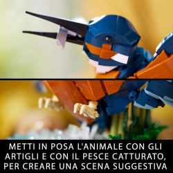 LEGO Icons 10331 Martin Pescatore, Kit Modellismo per Adulti Amanti degli Uccelli e dell Ornitologia, Idea Regalo per Arredamen