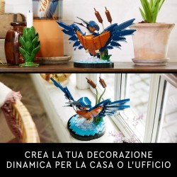 LEGO Icons 10331 Martin Pescatore, Kit Modellismo per Adulti Amanti degli Uccelli e dell Ornitologia, Idea Regalo per Arredamen