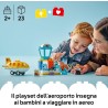 LEGO DUPLO 10443 La Prima Volta in Aeroporto - Gioco Educativo per la Motricità Fine con Aereo Giocattolo, 2 Figure e un Orsacc