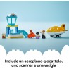 LEGO DUPLO 10443 La Prima Volta in Aeroporto - Gioco Educativo per la Motricità Fine con Aereo Giocattolo, 2 Figure e un Orsacc