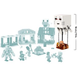 LEGO Minecraft 21273 Attacco al Villaggio del Ghast-Pallone - Giocattolo con Casa di Steve, 4 Minifigure, Golem di Ferro e Funz