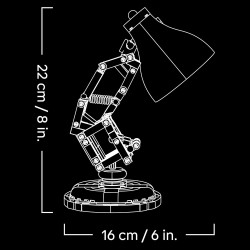 LEGO Ideas | 21357 Disney Pixar Luxo Jr. - Set con Lampada da Costruire per Adulti - Gadget Cinematografico con Riferimenti ai 