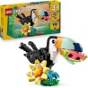 LEGO Creator 31173 3 in 1 Animali Selvatici: Tucano Tropicale con Fiore - Animale Giocattolo Trasformabile in Farfalla o Pesce 