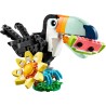 LEGO Creator 31173 3 in 1 Animali Selvatici: Tucano Tropicale con Fiore - Animale Giocattolo Trasformabile in Farfalla o Pesce 