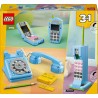 LEGO Creator 31174 3in1 Telefono Retrò con Disco di Selezione Rotante - Si Trasforma in un Modello Anni  80 o in 2 Telefoni Cel