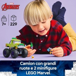 LEGO | Marvel 76312 Truck di Hulk Contro Thanos - Camion Giocattolo da Costruire per Supereroi con 2 Minifigure e Accessori com
