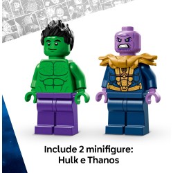 LEGO | Marvel 76312 Truck di Hulk Contro Thanos - Camion Giocattolo da Costruire per Supereroi con 2 Minifigure e Accessori com