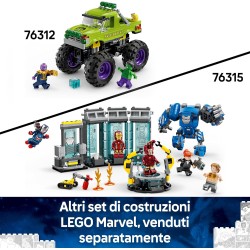 LEGO | Marvel 76312 Truck di Hulk Contro Thanos - Camion Giocattolo da Costruire per Supereroi con 2 Minifigure e Accessori com