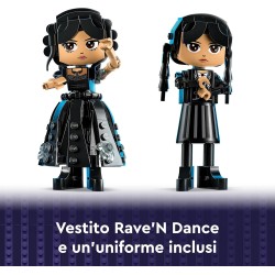 LEGO 76780 Wednesday Personaggio di Mercoledì Addams, Modellino da Costruire di Personaggio Snodabile con Mano e Accessori, Gio