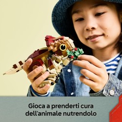 LEGO 76970 Jurassic World Dinosauro cucciolo Dolores: Aquilops - Dinosauro Giocattolo da Esposizione e Gioco con Pianta di Fior