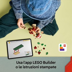 LEGO 76970 Jurassic World Dinosauro cucciolo Dolores: Aquilops - Dinosauro Giocattolo da Esposizione e Gioco con Pianta di Fior