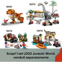 LEGO 76970 Jurassic World Dinosauro cucciolo Dolores: Aquilops - Dinosauro Giocattolo da Esposizione e Gioco con Pianta di Fior