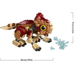 LEGO 76970 Jurassic World Dinosauro cucciolo Dolores: Aquilops - Dinosauro Giocattolo da Esposizione e Gioco con Pianta di Fior