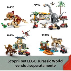 LEGO 76972 Jurassic World Fuga dal Raptor sul Fuoristrada - Include 2 figure di Dinosauro Giocattolo, una Macchina e 2 Minifigu