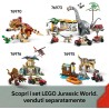 LEGO 76972 Jurassic World Fuga dal Raptor sul Fuoristrada - Include 2 figure di Dinosauro Giocattolo, una Macchina e 2 Minifigu