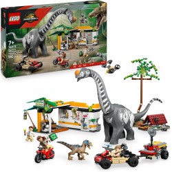 LEGO 76973 Jurassic World Alla Ricerca del Raptor e del Titanosauro - Con 2 Figure di Dinosauro Giocattolo, un Fuoristrada, una