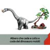 LEGO 76973 Jurassic World Alla Ricerca del Raptor e del Titanosauro - Con 2 Figure di Dinosauro Giocattolo, un Fuoristrada, una
