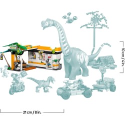 LEGO 76973 Jurassic World Alla Ricerca del Raptor e del Titanosauro - Con 2 Figure di Dinosauro Giocattolo, un Fuoristrada, una