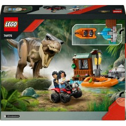 LEGO 76975 Jurassic World Fuga sul Fiume dal T. Rex - Giocattolo Interattivo con Dinosauro, una Barca, un Veicolo ATV e 2 Minif