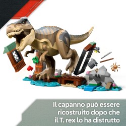 LEGO 76975 Jurassic World Fuga sul Fiume dal T. Rex - Giocattolo Interattivo con Dinosauro, una Barca, un Veicolo ATV e 2 Minif